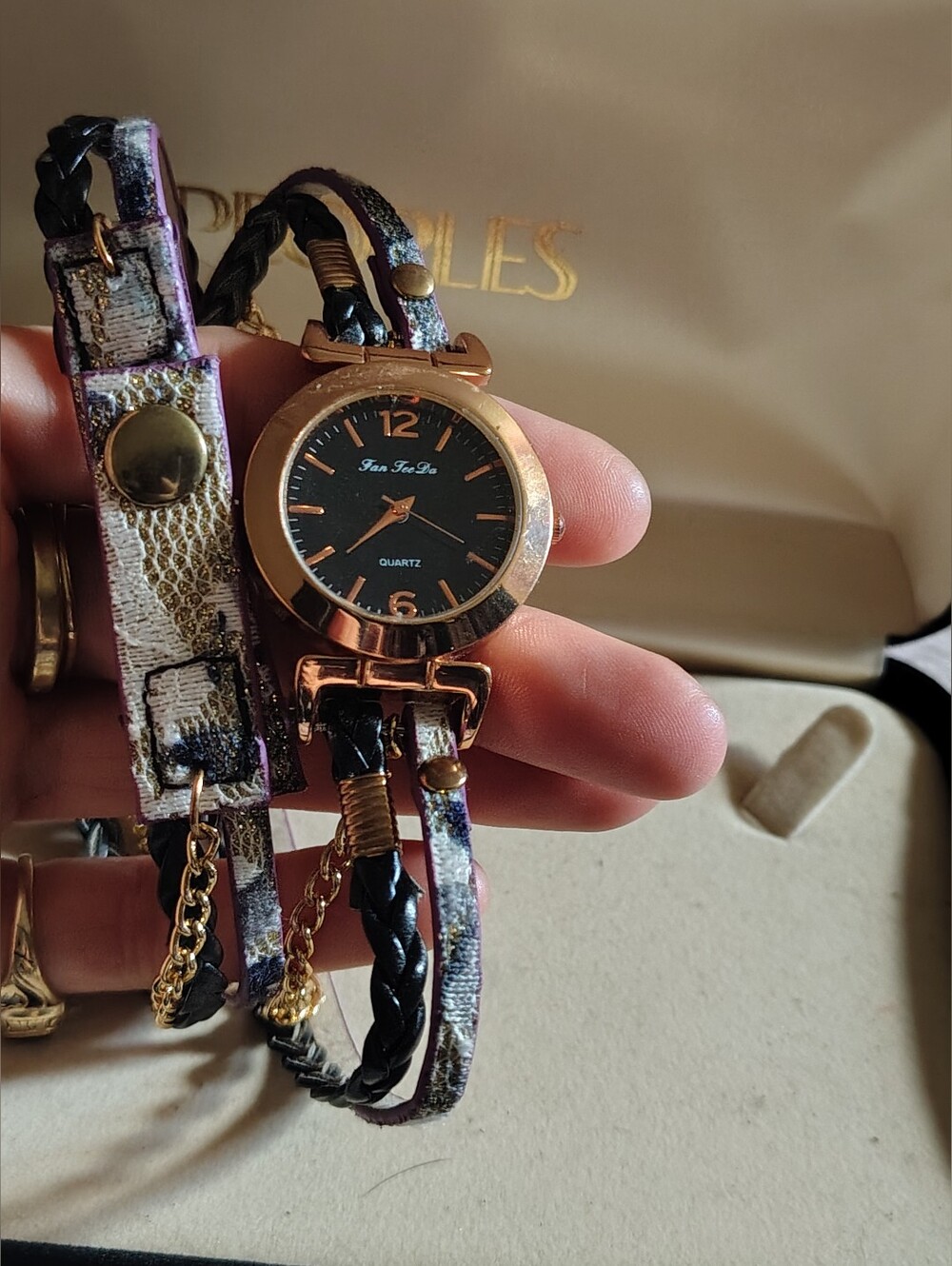 ⌚ Boho Chic Layered Faux Leather Braided Strap Quartz Watch ⌚